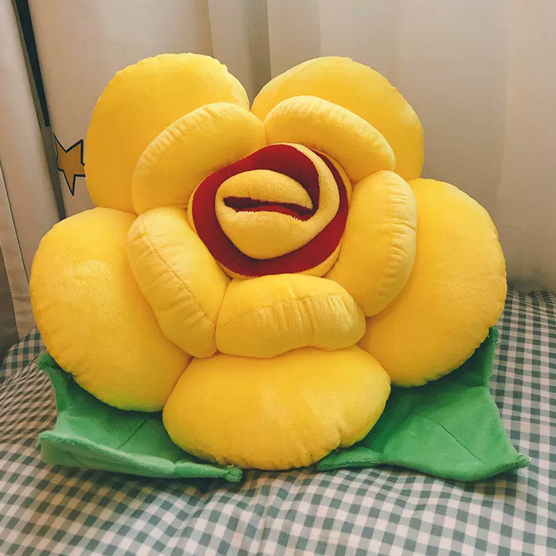 Cute Plush Rose Pillow