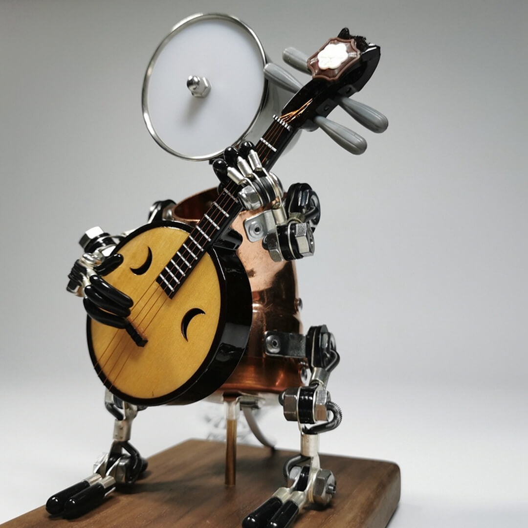 Steampunk Zhongruan Robot Lamp