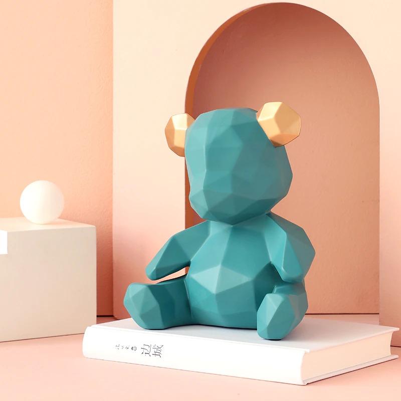 Moderne geometrische Teddybär-Figur