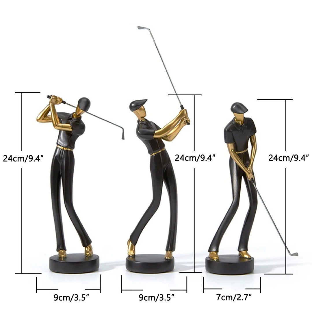 Figuras modernas de golfistas