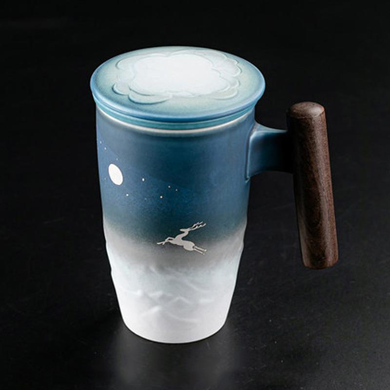 Elk and Moon Coffee & Tea Mug long