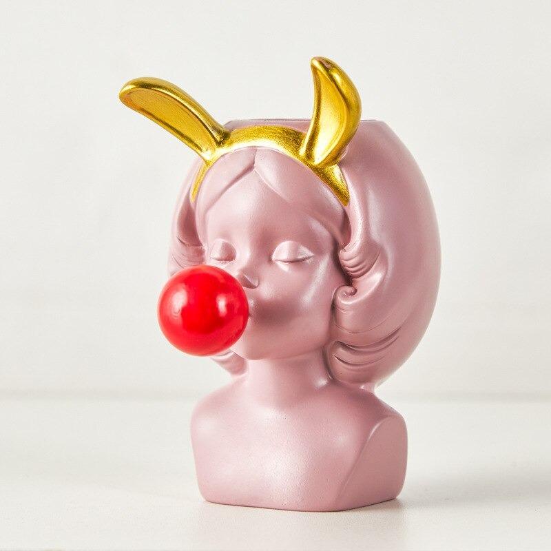 Bubblegum Girl Vase