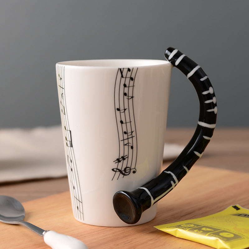 Musical Instruments Mug with flute Handle