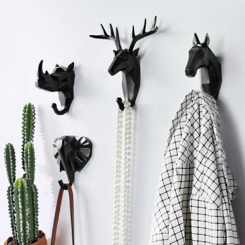 Geometrischer Wandhaken für Wildtiere