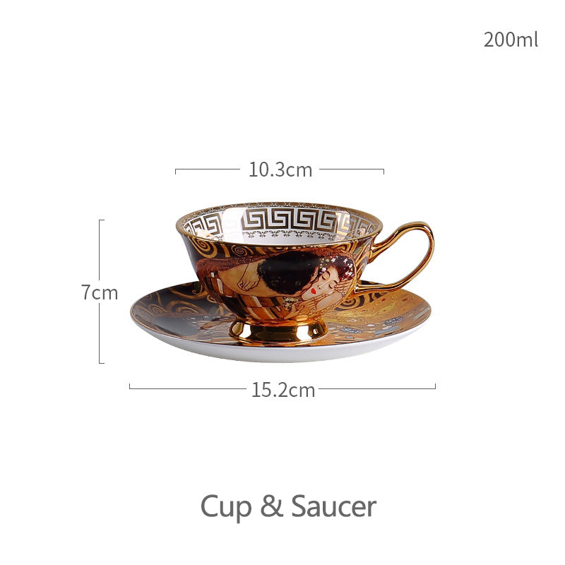 The kiss teacup saucer size