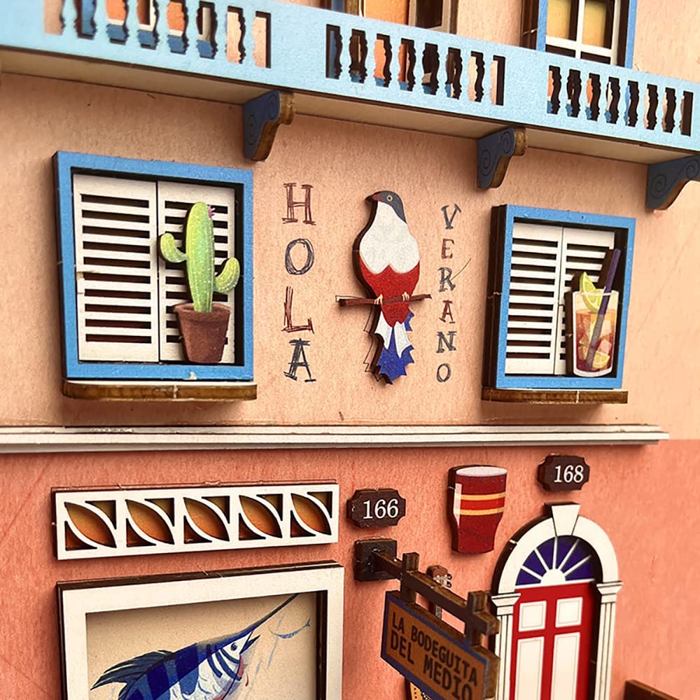 Havana Stroll Book Nook 3D Wooden Puzzle