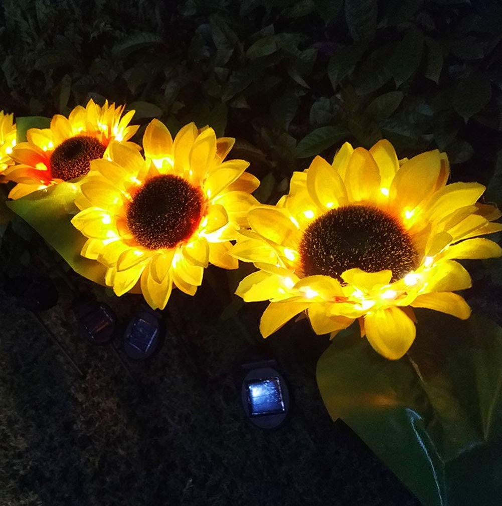 2er-Pack Solarbetriebenes Sonnenblumenlicht