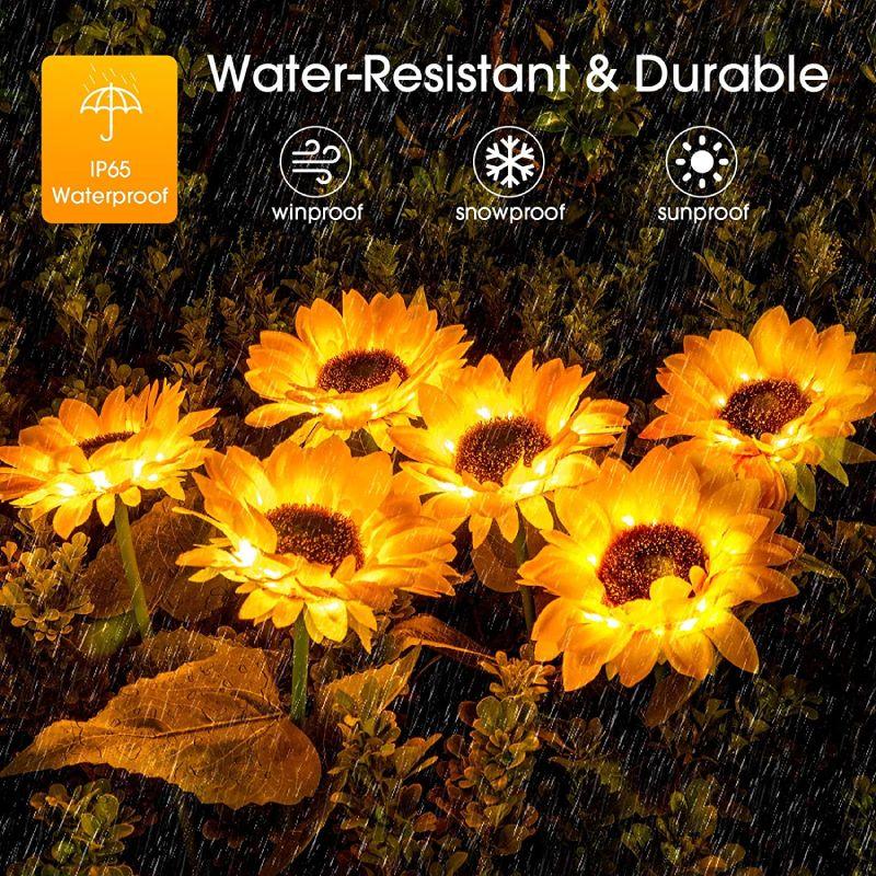 2er-Pack Solarbetriebenes Sonnenblumenlicht