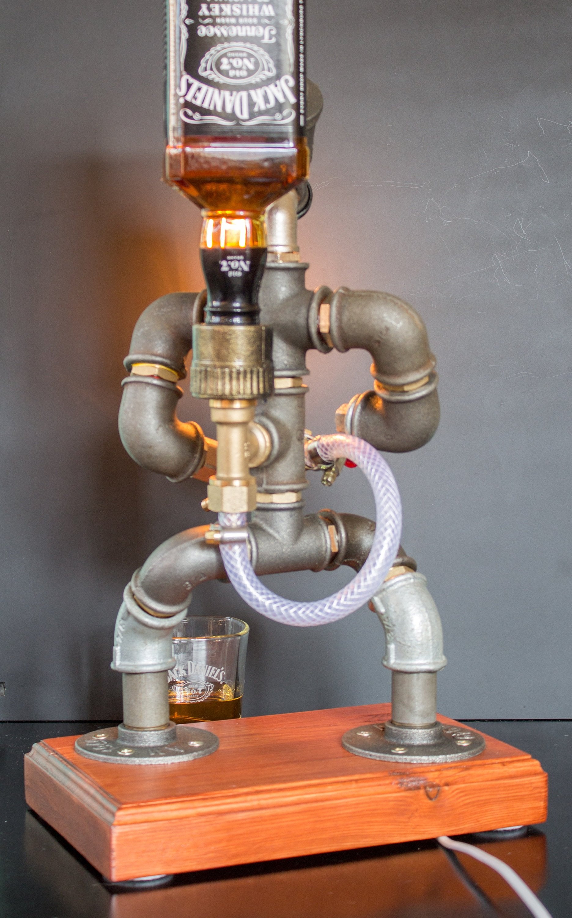 Steampunk Fireman Pipe Robot Lamp