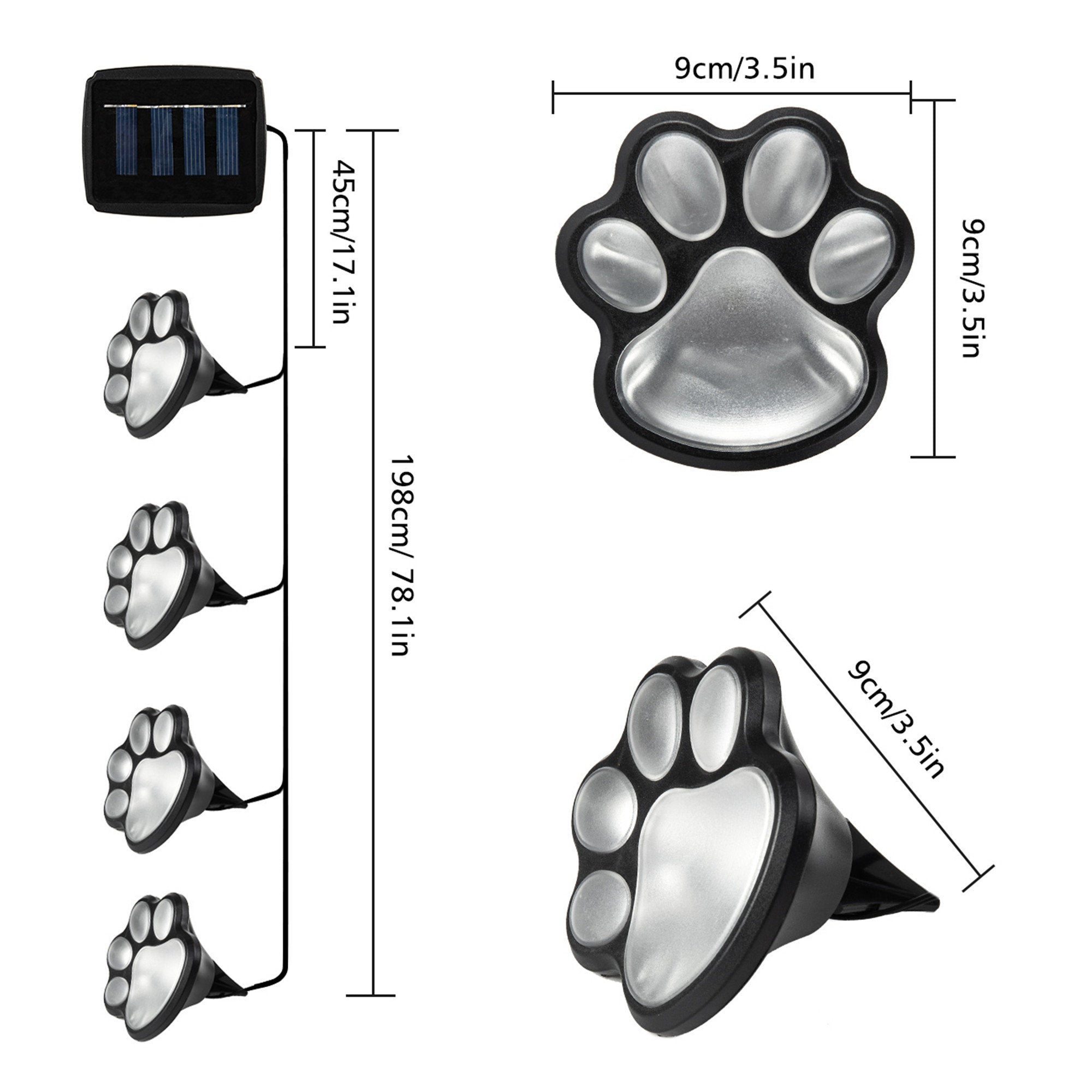 Lampe Solaire Patte de Chien