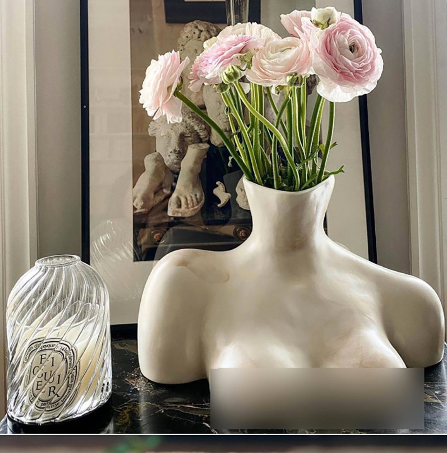 Vase de statue d'art corporel