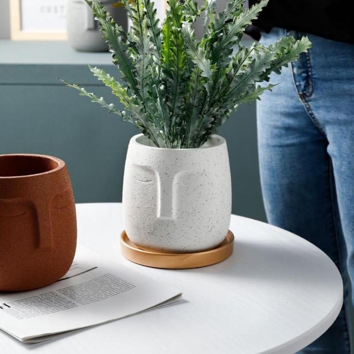 Quirky Face Plant Pot feajoy