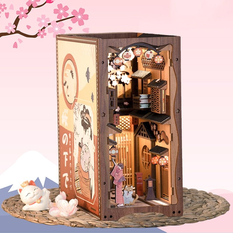 Under the Sakura Tree DIY Book Nook Wooden Puzzle