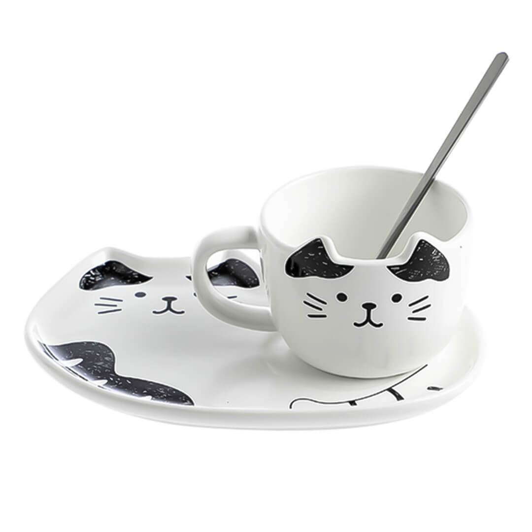 Cute Cat Coffee Set