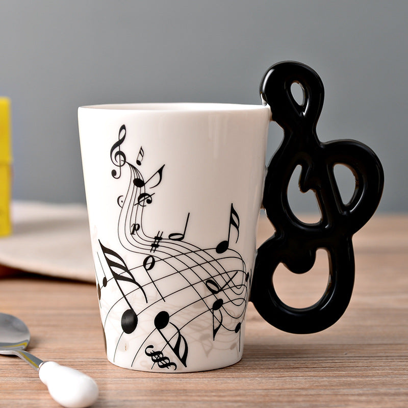 Musical Instruments Mug with Musical Note Handle