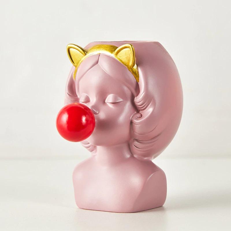 Bubblegum Girl Vase