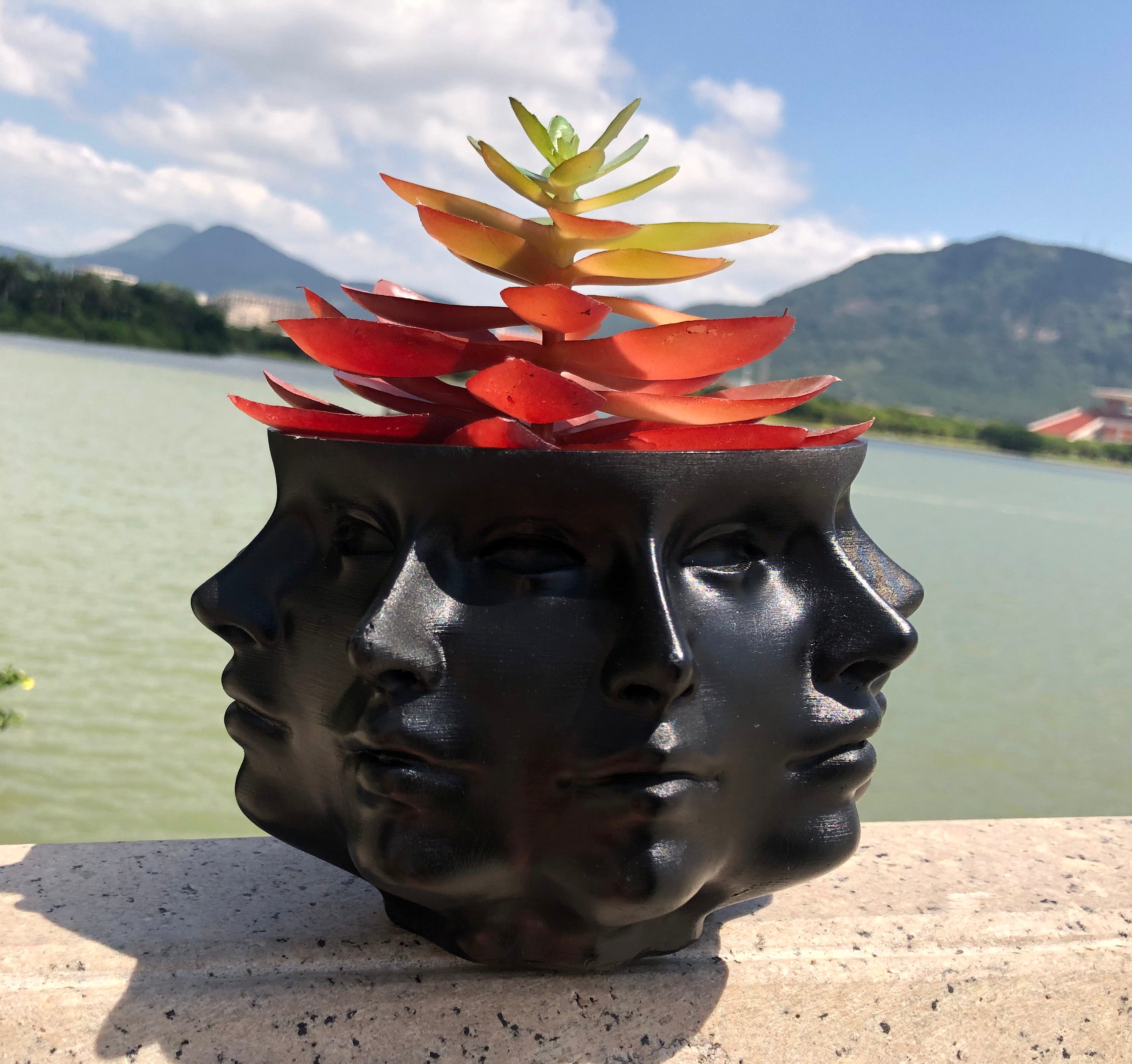 Pot de fleur polyface