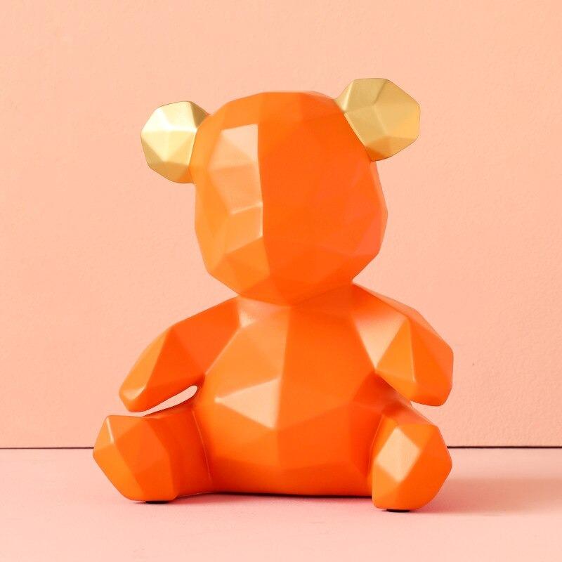 Moderne geometrische Teddybär-Figur