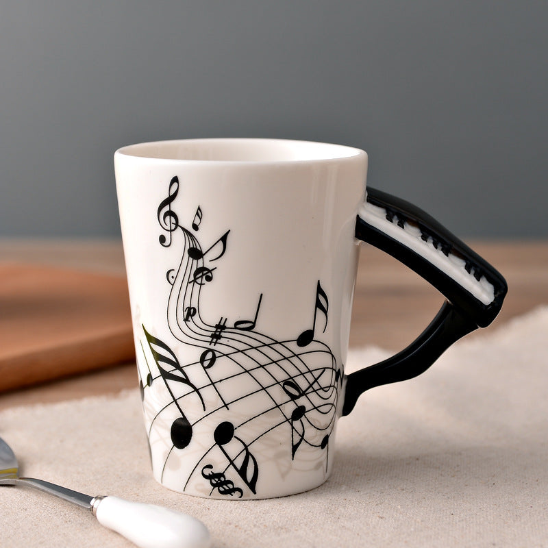 Musical Instruments Mug with Piano Handle