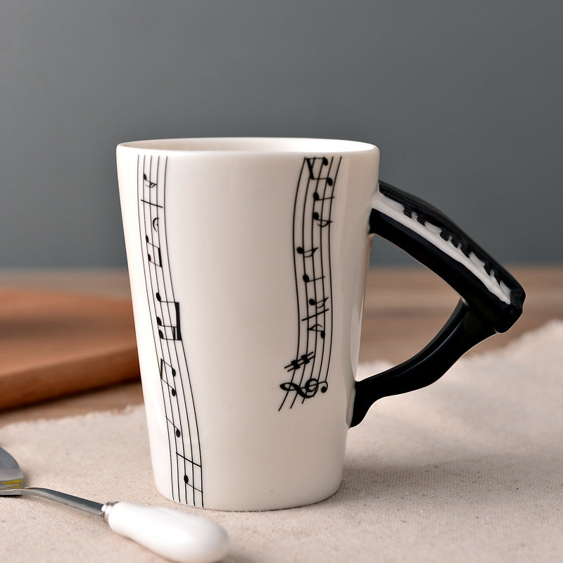 Musical Instruments Mug with Piano Handle