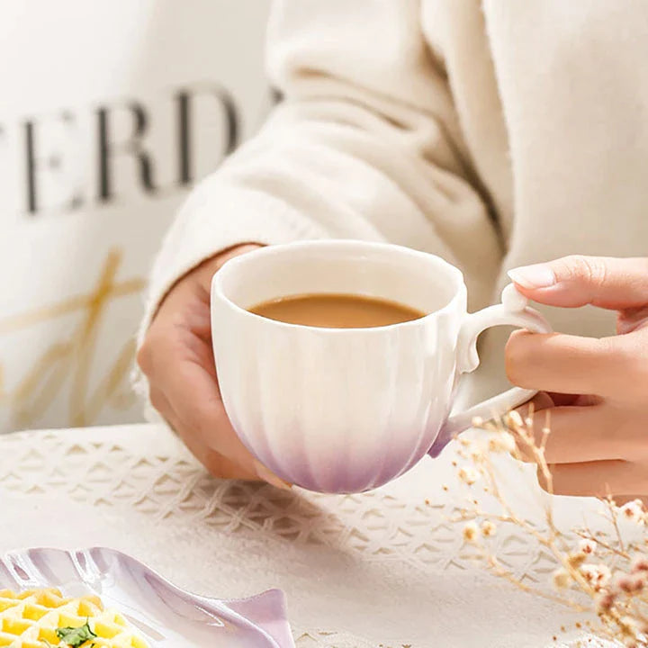 pearl shell tea cups and saucers