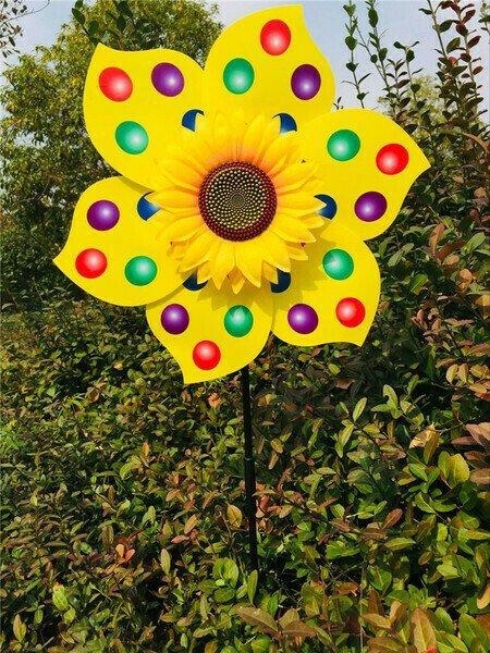 Sonnenblumen-Windmühle