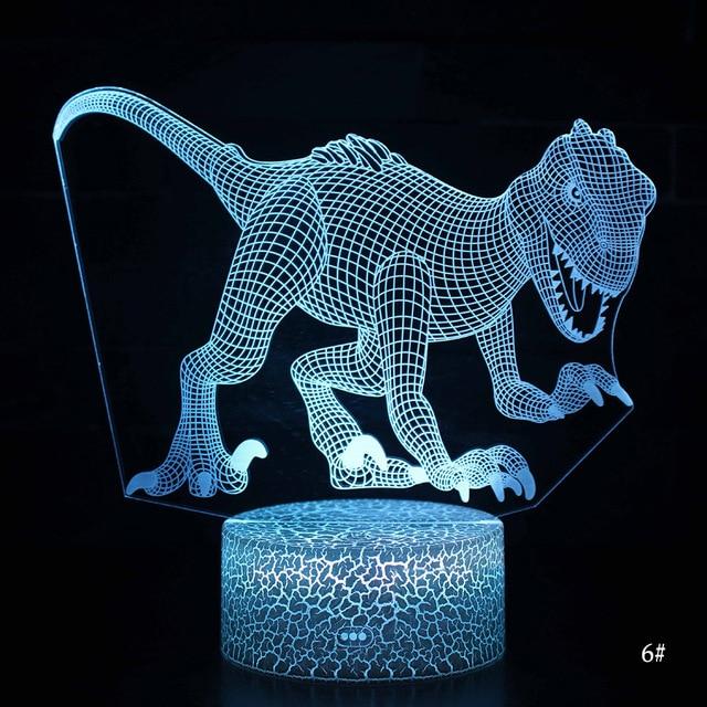 3D-Illusionslampe der Dinosaurier-Serie