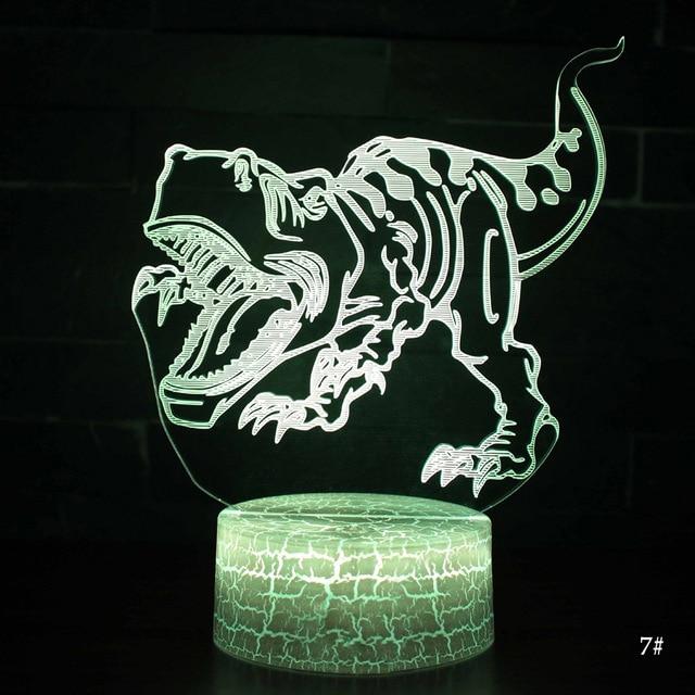 Lampada da illusione 3D serie Dinosaur