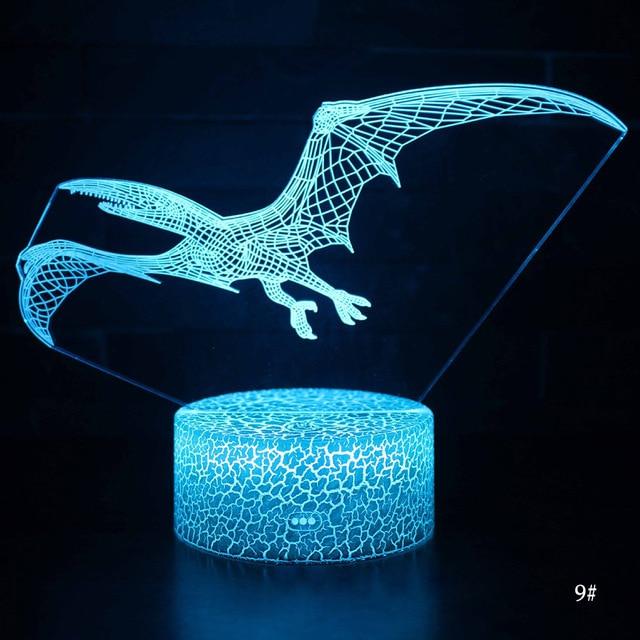 Lampe à illusion 3D série dinosaure
