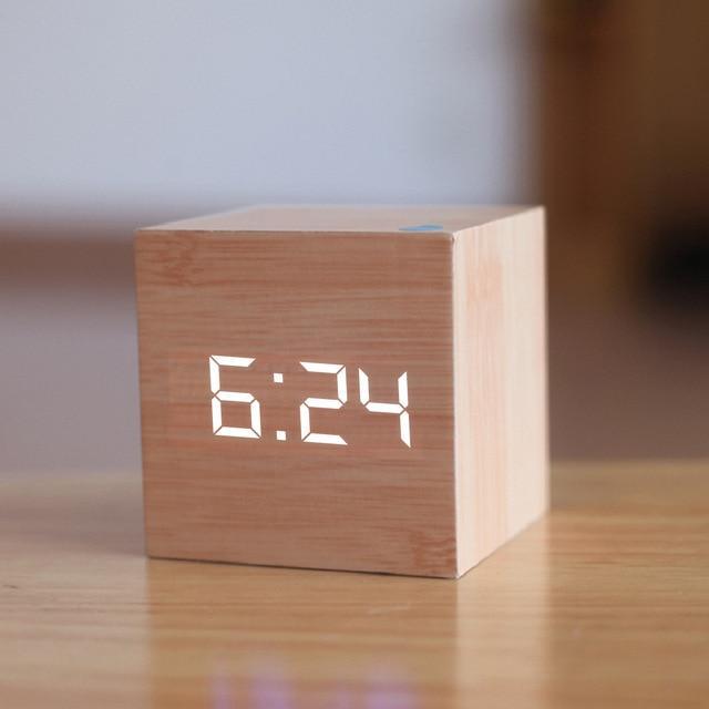 Modern Wooden Alarm Clock