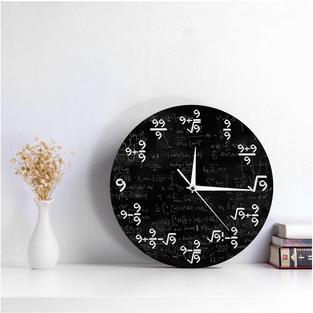 El reloj de pared de matemáticas 9s