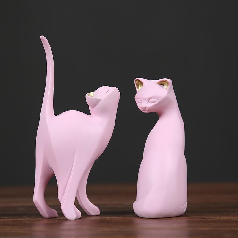 Abstrakte rosa Katze