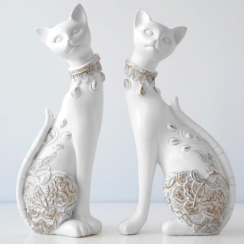 Katze-Skulptur-Dekoration
