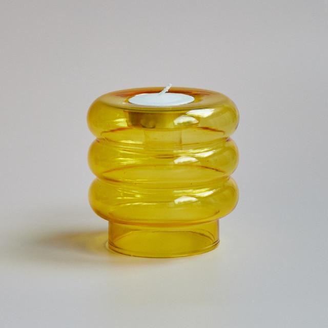 Portavelas de cristal