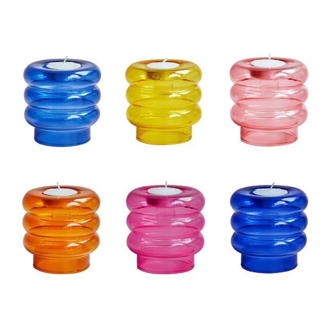 Portavelas de cristal