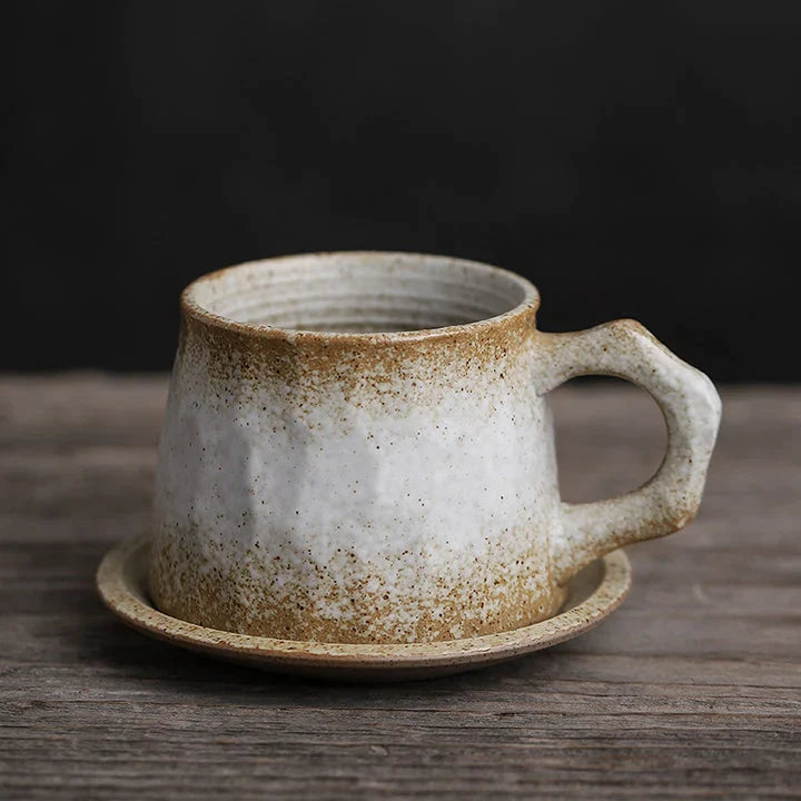 reactive glaze stoneware coffee mugs