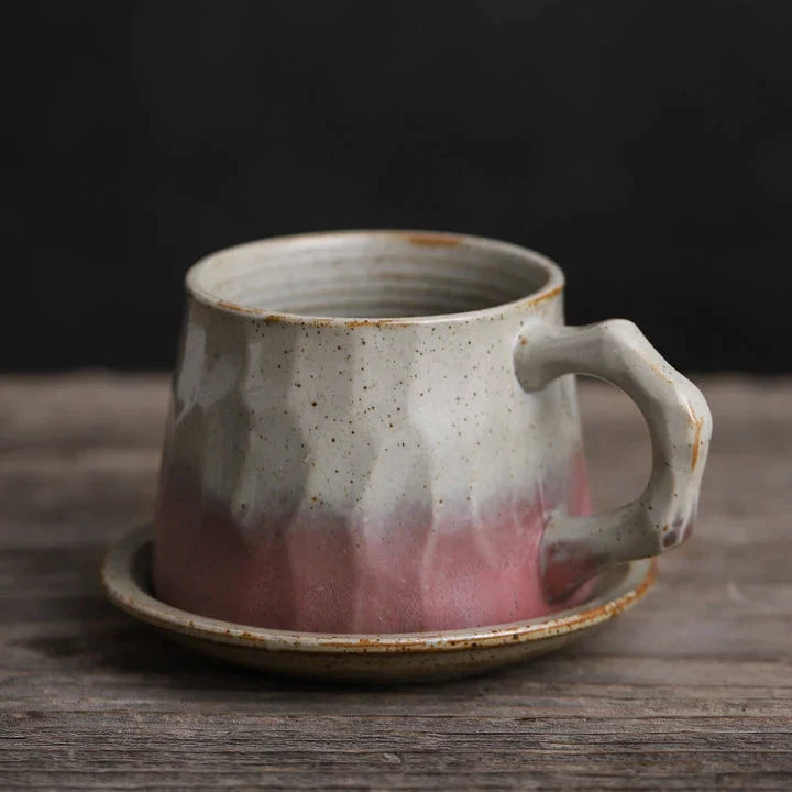 reactive glaze stoneware coffee mugs