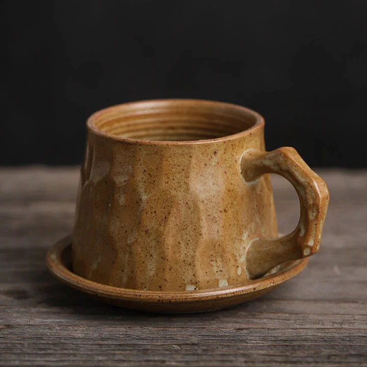 reactive glaze stoneware coffee mugs