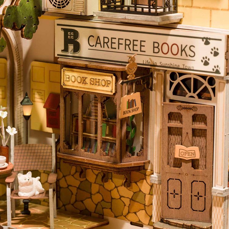 Sunshine Town 3D Wooden DIY Book Nook