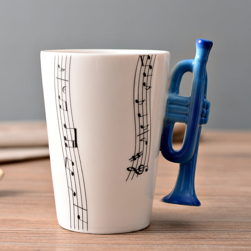 Musical Instruments Mug with flute Handle