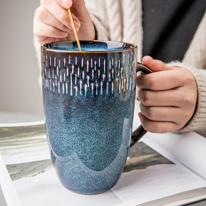 tall skinny, extra large meteor shower mug