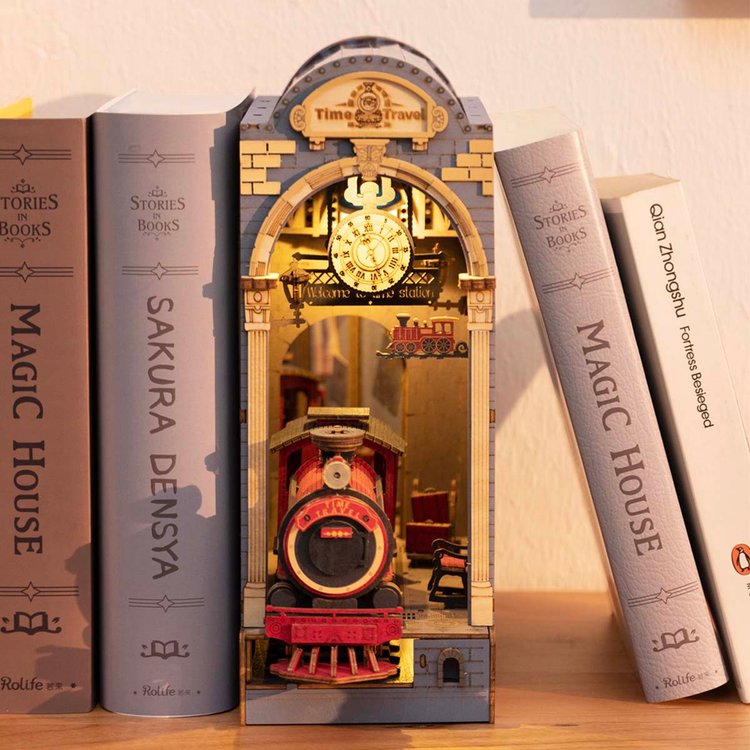 Time Travel 3D Wooden DIY Book Nook