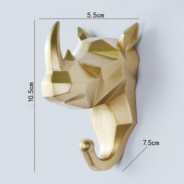 Geometrischer Wandhaken für Wildtiere