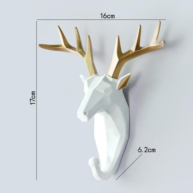 Geometrischer Wandhaken für Wildtiere
