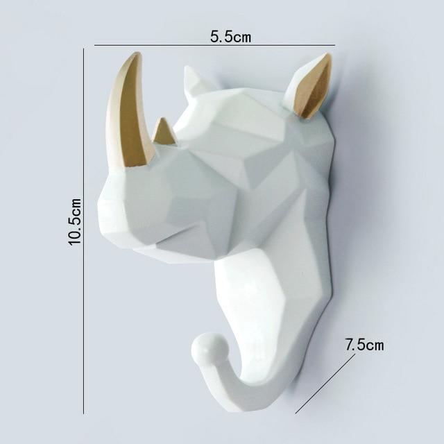 Geometrischer Wandhaken für Wildtiere