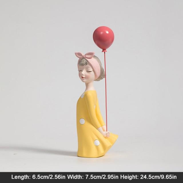 Ragazza Di Stile Retrò Con Palloncini