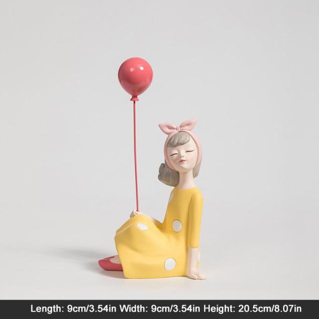 Retro-Stil Mädchen mit Luftballons