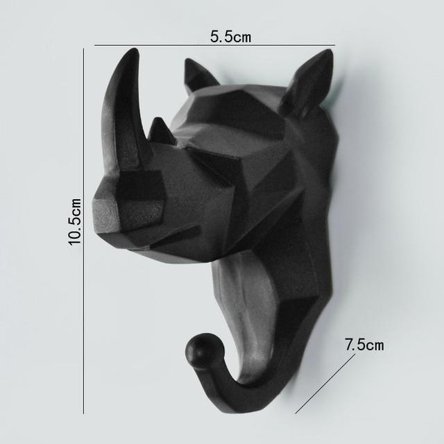 Geometrischer Wandhaken für Wildtiere