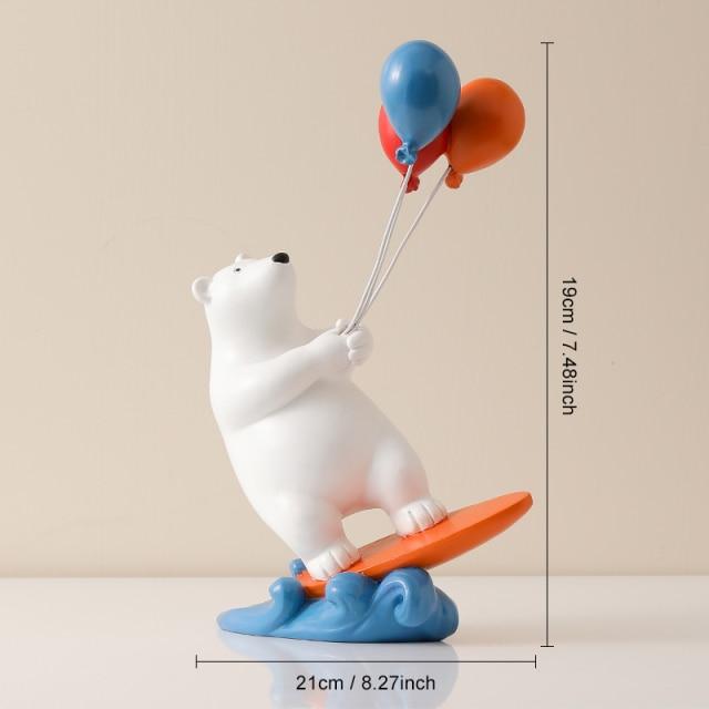 Ballon-Eisbär-Surfer