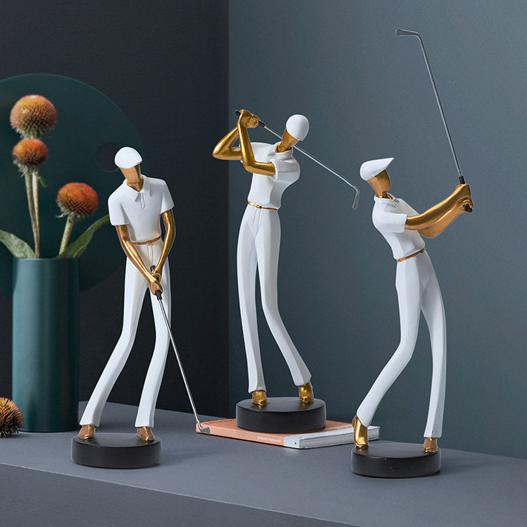 Figuras modernas de golfistas